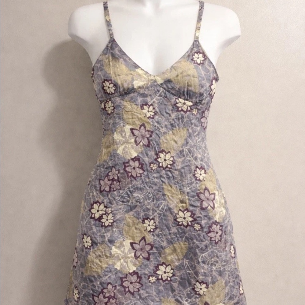 Cabelas Slip Dress Camisole Floral Pattern Multi Color Silk Blend Sz. M reg.